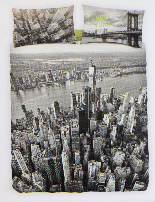 Completo copripiumino  matrimoniale Bassetti Fly over NY