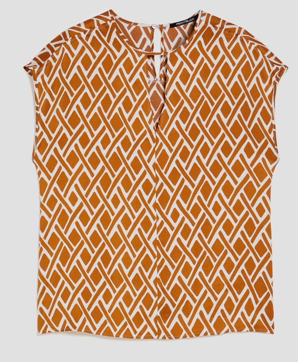 Blusa in twill a fantasia Pennyblack