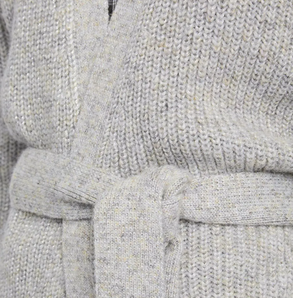 Cappotto da donna in filato lurex con cintura