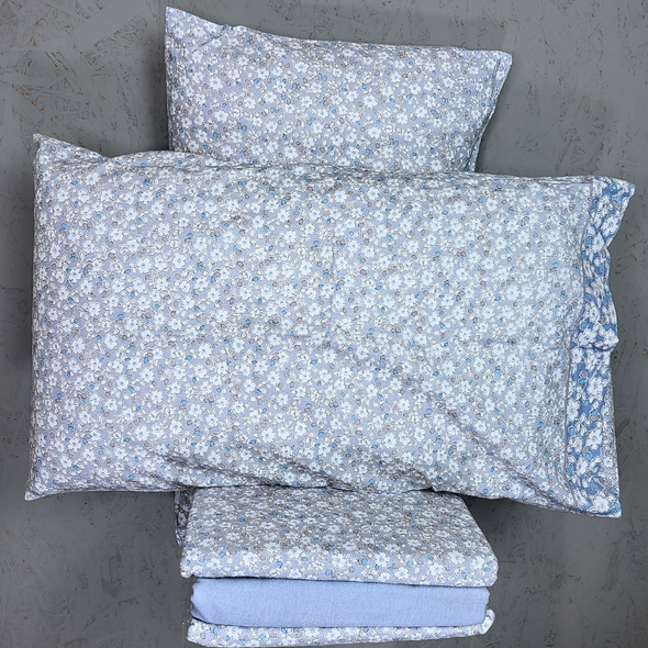 Completo lenzuola Flanella letto matrimoniale Bassetti